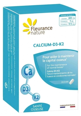 Fleurance Nature Calcium-D3-K2 20 Jours 60 Comprimés