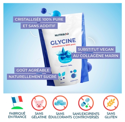 Nutri&Co Glycine Crystallisée 100% Pure 300 g 