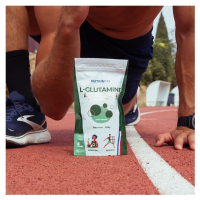 Nutri&Co L-Glutamine en Poudre Bio-Fermentée Goût Neutre 150 g 