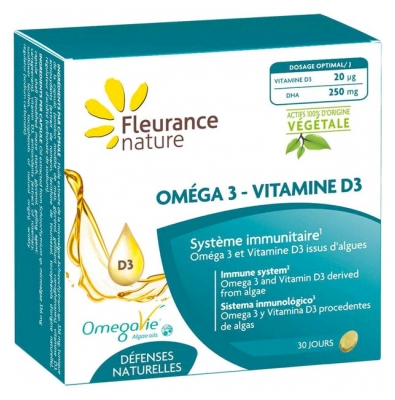 Fleurance Nature Omega 3 - Vitamine D3 30 Jours 30 Capsules