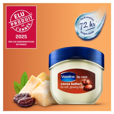 Vaseline Baume à Lèvres Beurre de Cacao Brillantes 7 g