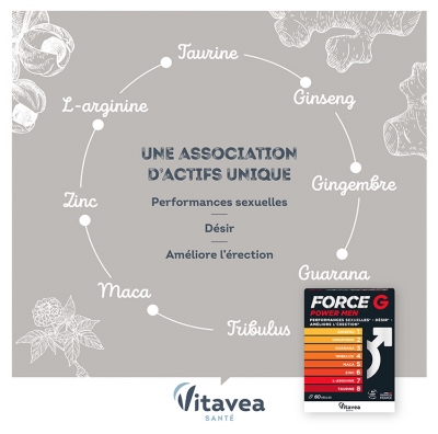 Force G Power Men - Tonifiant Sexuel - Complément Alimentaire-60 Gélules