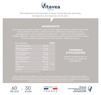 Force G Power Men - Tonifiant Sexuel - Complément Alimentaire-60 Gélules