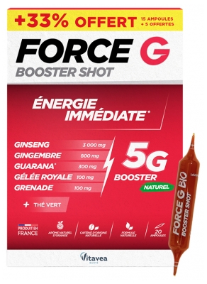 Vitavea Force G Booster Shot 15 Ampoules + 5 Offertes