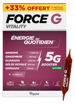 Vitavea Force G Vitality Énergie au Quotidien 15 Unités + 5 Offertes