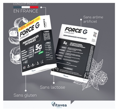 Vitavea Force G Stimulant Performances Physiques Booster 15 Ampoules + 5 Offertes