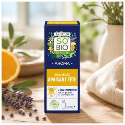 Léa Nature SO BIO étic Aroma SOS Apaisant Tête Roll-On Biologique 5 ML