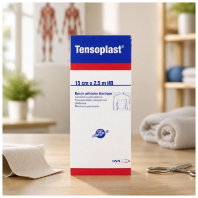 Essity Tensoplast Bande Adhésive Elastique 15 cm x 2.5 m HB