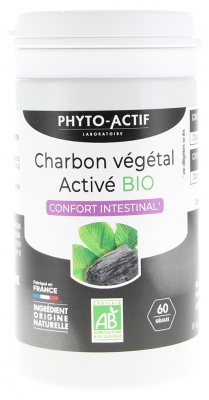Phyto-Actif Charbon Végétal Activé Bio 60 Gélules