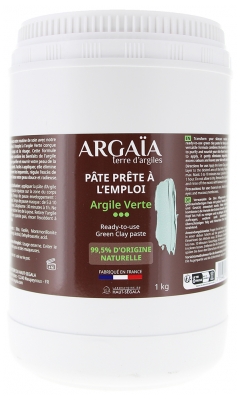 Laboratoire du Haut-Ségala Pâte Prête à l'Emploi Argile Verte 1 Kilogramme