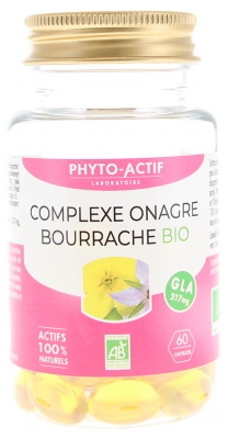 Phyto-Actif Complexe Onagre Bourrache GLA 217 mg Bio 60 Capsules