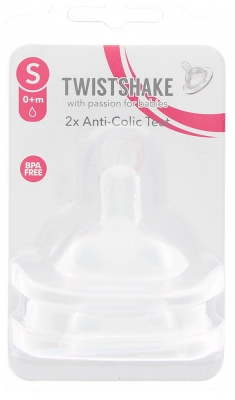 Twistshake 2 Tétines Anti-Colique S Dès la Naissance