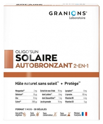 Granions Oligo'Sun Solaire Autobronzant 2en1 30 Jours 30 Gélules