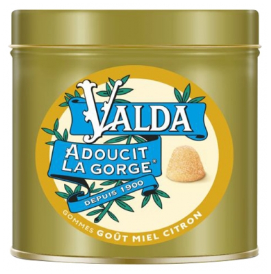 Valda Gommes Miel Citron Adoucit la Gorge 140 g