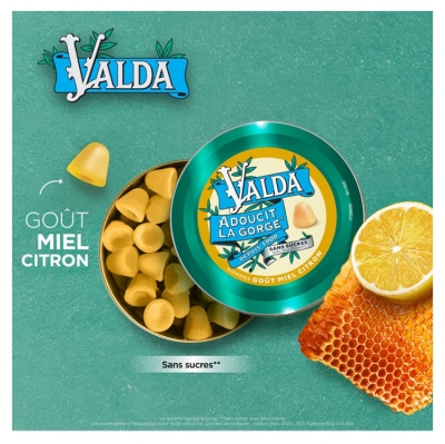 Gommes adoucissantes sans sucres au délicieux goût de miel et de citron - 140 g
