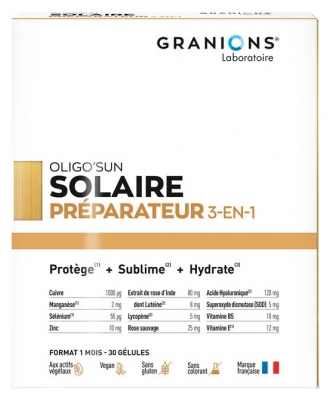 Granions Oligo'Sun Solaire Préparateur 3en1 30 Jours 30 Gélules