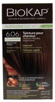 Biokap Nutricolor Delicato Rapid Coloration pour Cheveux - Coloration : 6.06 Blond Foncé Havane