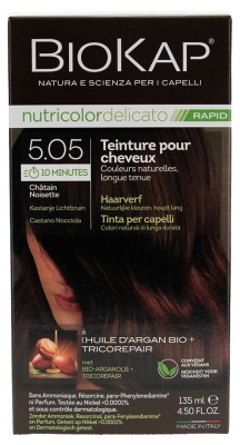 Biokap Nutricolor Delicato Rapid Coloration pour Cheveux - Coloration : 5.05 Châtain Noisette