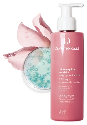 Dr Pierre Ricaud Lait Démaquillant Micellaire Prébiotique + Hydrolat de Rose Bio 195 ml 