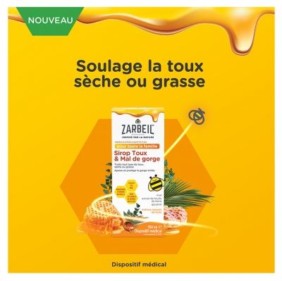 Zarbeil Sirop Adultes & Enfants Toux & Mal de Gorge Flacon 150 ml