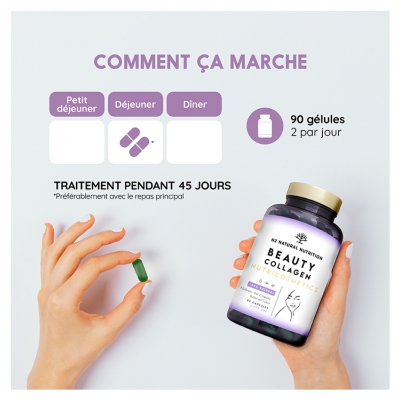 N2 Natural Nutrition Nutricosmetics Collagène avec Céramides et Acide Hyaluronique 90 Gélules