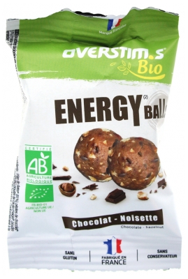Overstims Energy Balls Bio (Sachet Unitaire) - Saveur : Chocolat - Noisette