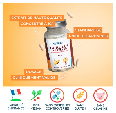 Nutri&Co Tribulus Terrestris 120 Unités
