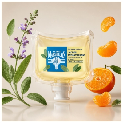 Le Petit Marseillais Gel Lavant Mains Antibactérien Toutes Peaux Recharge 250 ml 