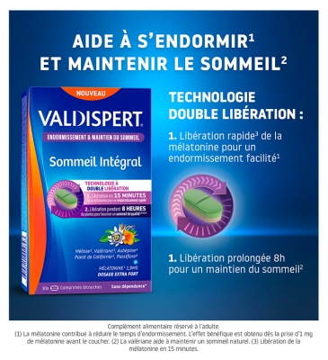 Valdispert Sommeil Intégral Lot de 2 x 30 Unités Offre Spéciale