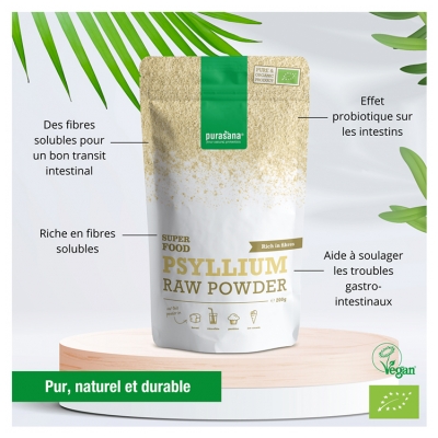 Purasana Super Food Psyllium en Poudre Bio 200 g 
