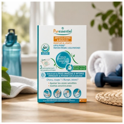 Puressentiel Cryo Pure Patchs Froids aux Huiles Essentielles 3 Unités