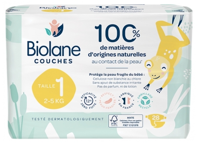 Biolane Couches Écologiques Taille 1 - X28