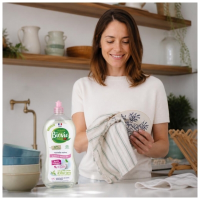 Biovie Vaisselle Mains Peaux Sensibles à l'Aloe Vera 1 Litre