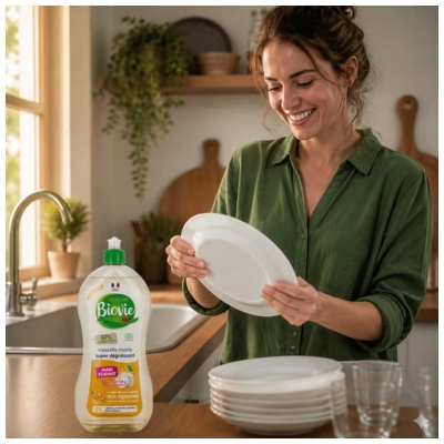 Biovie Vaisselle Mains Super Dégraissant d'1 Litre