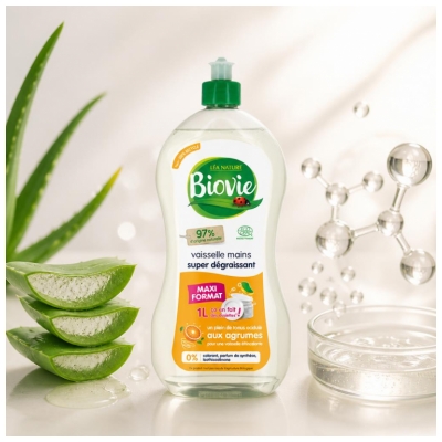 Biovie Vaisselle Mains Super Dégraissant d'1 Litre
