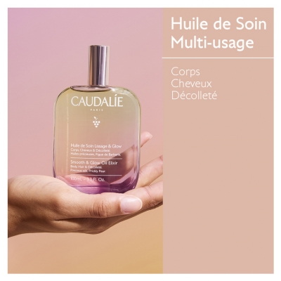 Caudalie Huile de Soin Lissage & Glow Corps Cheveux Décolleté 100 ml