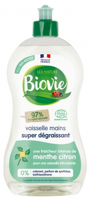 Biovie Vaisselle Mains Dégraissant 500 ML - Parfum : Menthe Poivrée