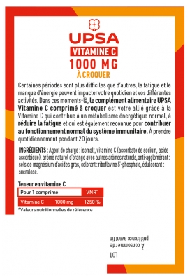 Upsa Vitamine c 1000 mg Comprimés à Croquer