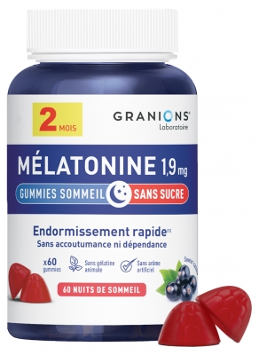 Granions Mélatonine 1,9 mg 60 Jours 60 Gummies