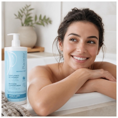 Placentor Végétal Crème Lavante Nourrissante Visage et Corps 1 Litre