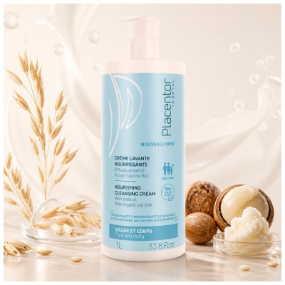 Placentor Végétal Crème Lavante Nourrissante Visage et Corps 1 Litre