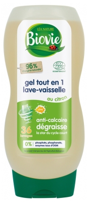 Biovie Gel Tout en 1 Lave-Vaisselle au Citron 720 ML