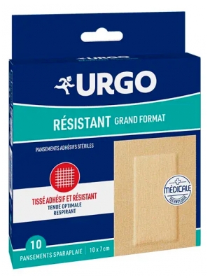 Urgo Pansement Adhésif Stérile Résistant Grand Format 10 x 7 cm 10 Unités