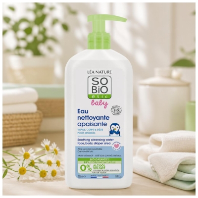 Léa Nature SO BIO étic Baby Eau Nettoyante Apaisante Biologique 500 ML
