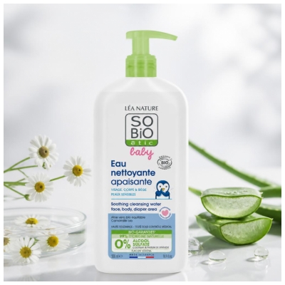 Léa Nature SO BIO étic Baby Eau Nettoyante Apaisante Biologique 500 ML