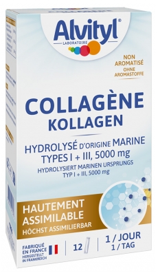 Alvityl Collagène Hydrolysé Types I et III 5000 mg 12 Sticks