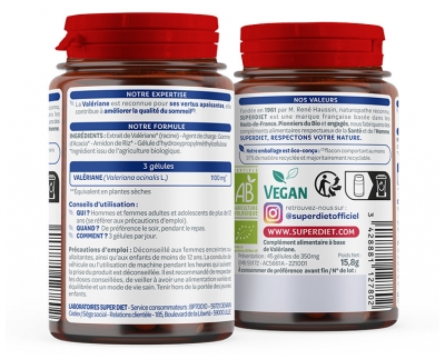 Superdiet Valériane Bio 45 Unités