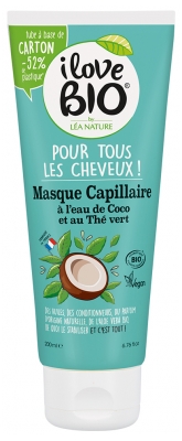 I Love Bio Masque Capillaire Eau de Coco et Thé Vert Biologique 200 ML