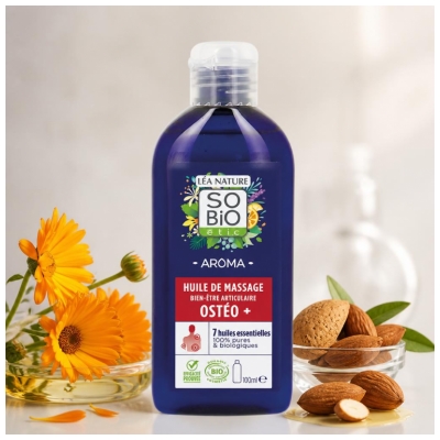 Léa Nature SO BIO étic Aroma Huile de Massage Bien-Être Articulaire Ostéo + Biologique 100 ML