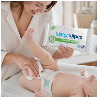 Waterwipes à l'Aloe Vera Hydratantes 3en1 60 Lingettes